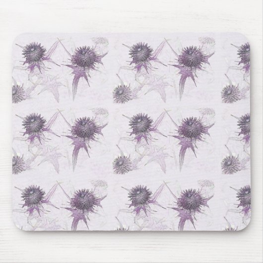 Tapis De Souris Conception de la nature de chardon pourpre (Devant)