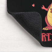 Tapis De Souris Conception de la Saint-Valentin du dinosaure migno (Coin)