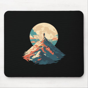 Tapis De Souris Conception de l'ascension du pic de montagne motiv