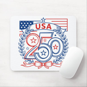 Tapis De Souris Conception de l'emblème anniversaire patriotique U