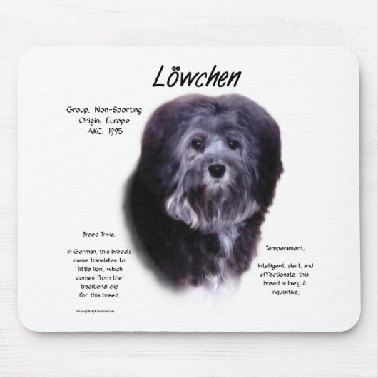 Tapis De Souris Conception de l'histoire de Löwchen (Devant)