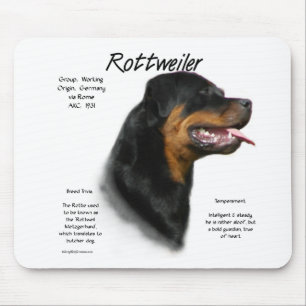 Tapis De Souris Conception de l'historique Rottweiler