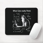 Tapis De Souris Conception de l'humour de physique de chat drôle C (Avec souris)