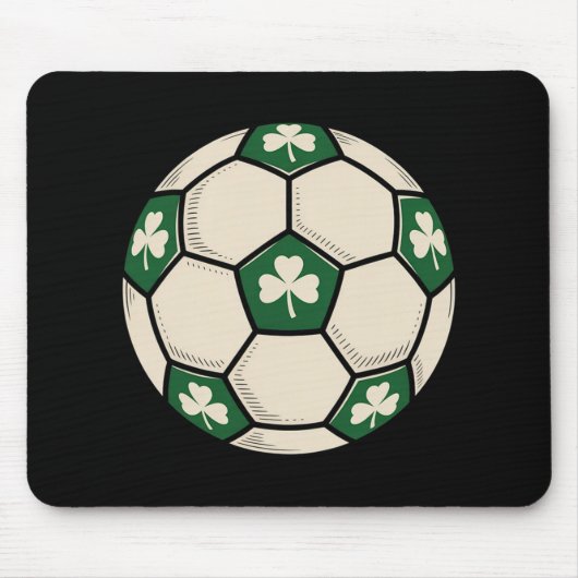 Tapis De Souris Conception de Ll Patrick de football de trèfle irl (Devant)
