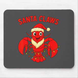 Tapis De Souris Conception de lumières de Noël pour homard Santa C