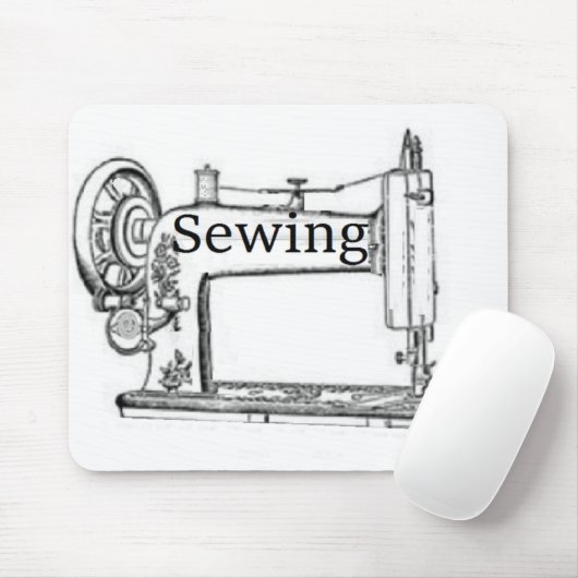 Tapis De Souris Conception de machine à coudre (Avec souris)