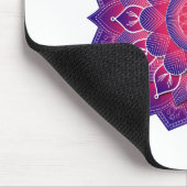 Tapis De Souris Conception de mandala traditionnel bleu violet (Coin)