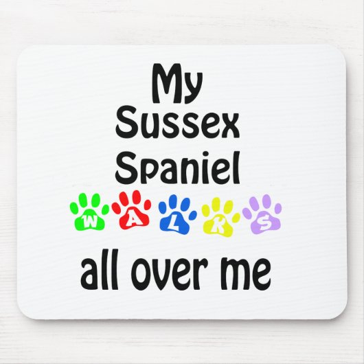 Tapis De Souris Conception de marche Sussex Spaniel (Devant)