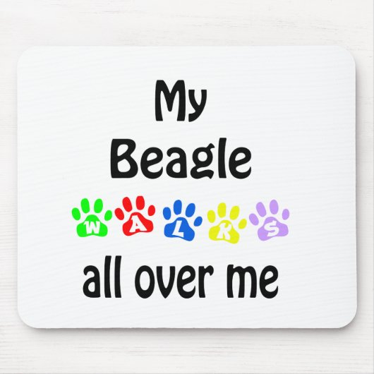 Tapis De Souris Conception de marches beagles (Devant)