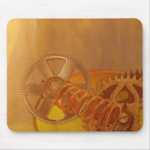 Tapis De Souris conception de mécanique de roues dentées steampunk