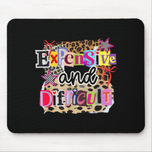 Tapis De Souris Conception de média mixte vintage difficile coûteu