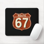 Tapis De Souris Conception de mème de route 67 drôle rétro (Avec souris)