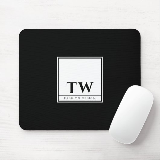 Tapis De Souris Conception de mode noir (Avec souris)