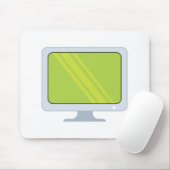 Tapis De Souris conception de moniteur pc à écran plat vectoriel (Avec souris)