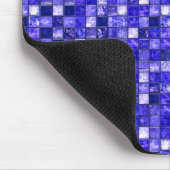 Tapis De Souris Conception de mosaïque bleue abstraite avec textur (Coin)