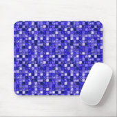 Tapis De Souris Conception de mosaïque bleue abstraite avec textur (Avec souris)