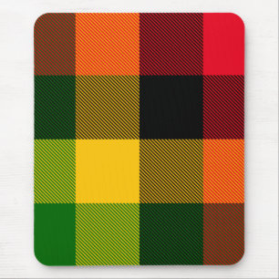 Tapis De Souris Conception de motif à carreaux de couleurs africai