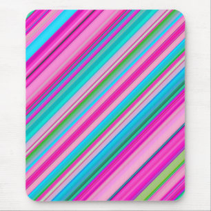 Tapis De Souris Conception de motif à rayures arc-en-ciel vibrant