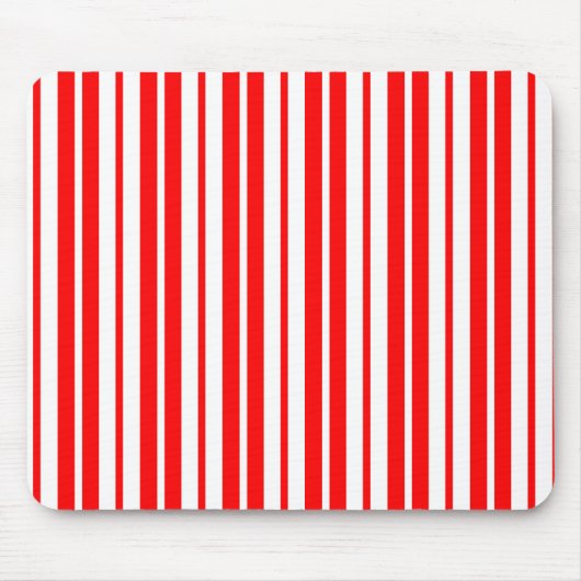 Tapis De Souris Conception de motif à rayures verticales blanches  (Devant)