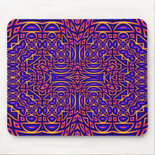 Tapis De Souris Conception de motif de kaléidoscope rétro classe