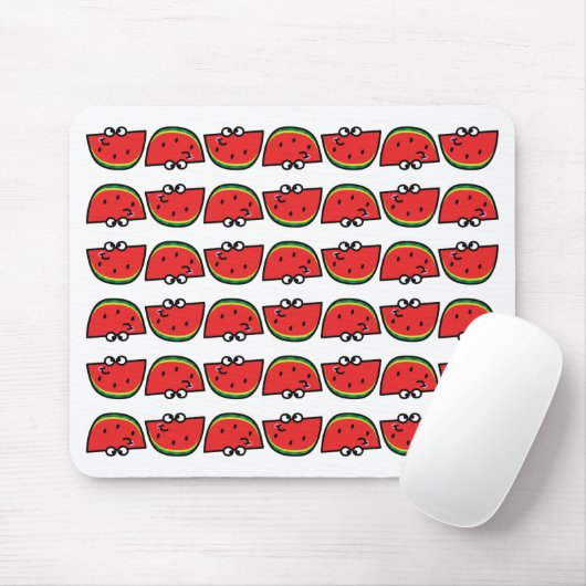 Tapis De Souris Conception de motif pastèque | Été fruit coloré (Avec souris)