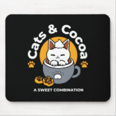Tapis De Souris Conception de Mug de vacances avec Cosy Cat et Paw (Devant)