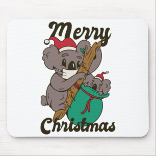 Tapis De Souris Conception de Noël de maman koala
