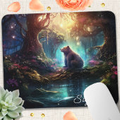 Tapis De Souris Conception de nom de fantaisie d'ours de forêt mys