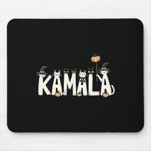Tapis De Souris Conception de nom de sorcière amatrice de chat Kam (Devant)