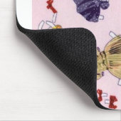 Tapis De Souris Conception de papier de poupées (Coin)