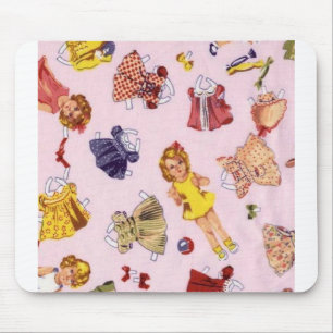 Tapis De Souris Conception de papier de poupées