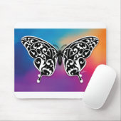 Tapis De Souris Conception de papillon avec des couleurs de couche (Avec souris)