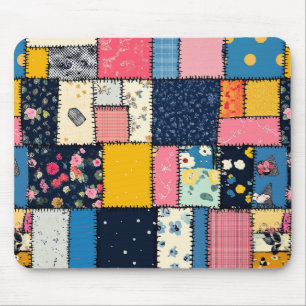 Tapis De Souris Conception de Patchwork adorable, Motif Joueur