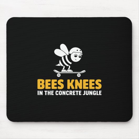 Tapis De Souris Conception de planche à roulettes Bees Knees (Devant)