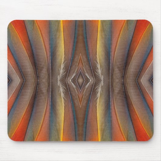 Tapis De Souris conception de plume d'Ara scarlet (Devant)