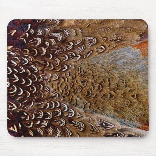 Tapis De Souris Conception de plume de faisan marron (Devant)
