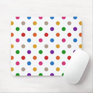 Tapis De Souris Conception de points colorés arc-en-ciel de couleu