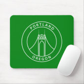 Tapis De Souris Conception de Portland Orégon (Avec souris)