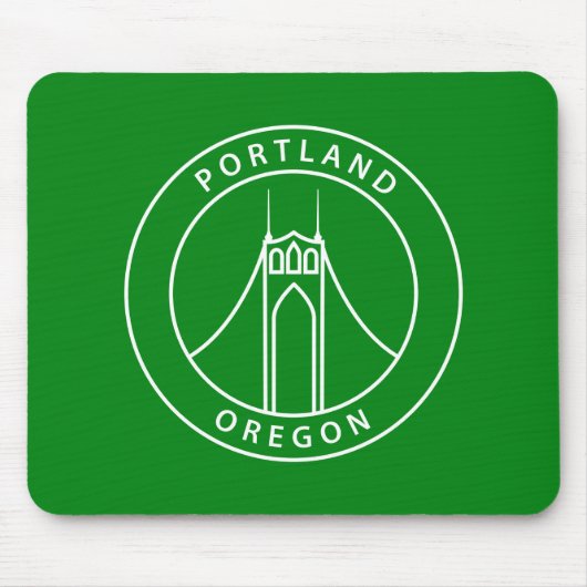 Tapis De Souris Conception de Portland Orégon (Devant)