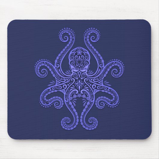 Tapis De Souris Conception de poulpe (bleue) (Devant)