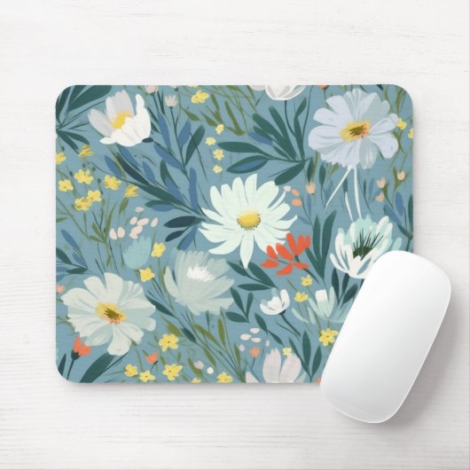 Tapis De Souris Conception de prairie Fleur sauvage (Avec souris)