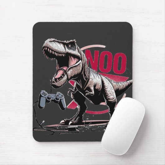 Tapis De Souris Conception de rage de joueur de T-Rex terminée (Avec souris)