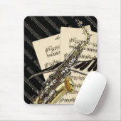 Tapis De Souris Conception de saxophone et de musique de piano (Avec souris)