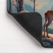 Tapis De Souris Conception de scène forestière enchantée avec des  (Coin)