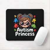 Tapis De Souris Conception de sensibilisation à l'autisme princess (Avec souris)