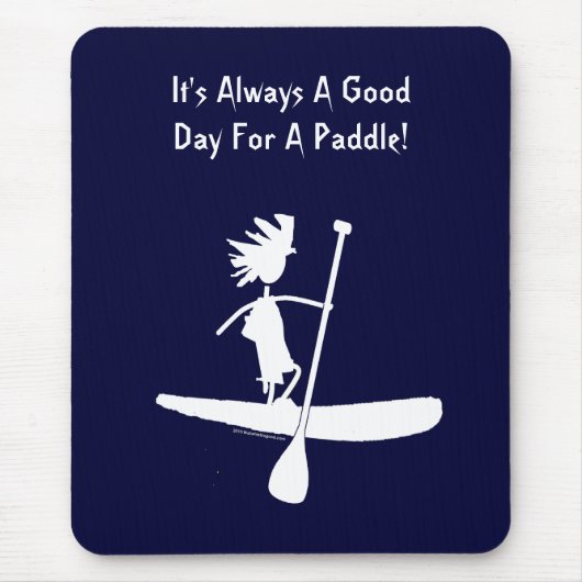 Tapis De Souris Conception de silhouette de Stand Up Paddle (Devant)