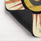 Tapis De Souris Conception de soleil levant rétro boho (Coin)