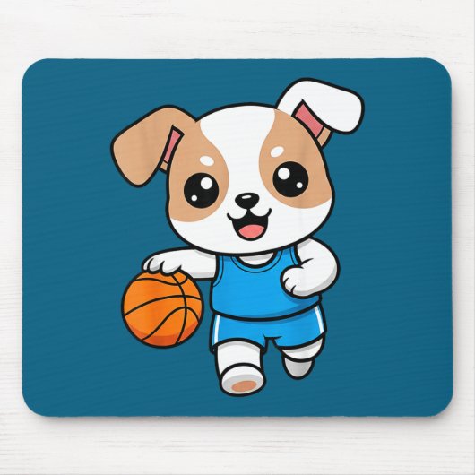 Tapis De Souris Conception de sport de dessin animé de chiot de ba (Devant)