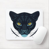 Tapis De Souris Conception de style de rue Black Puma (Avec souris)
