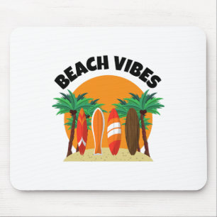 Tapis De Souris Conception de surf des vibes de plage pour les vac